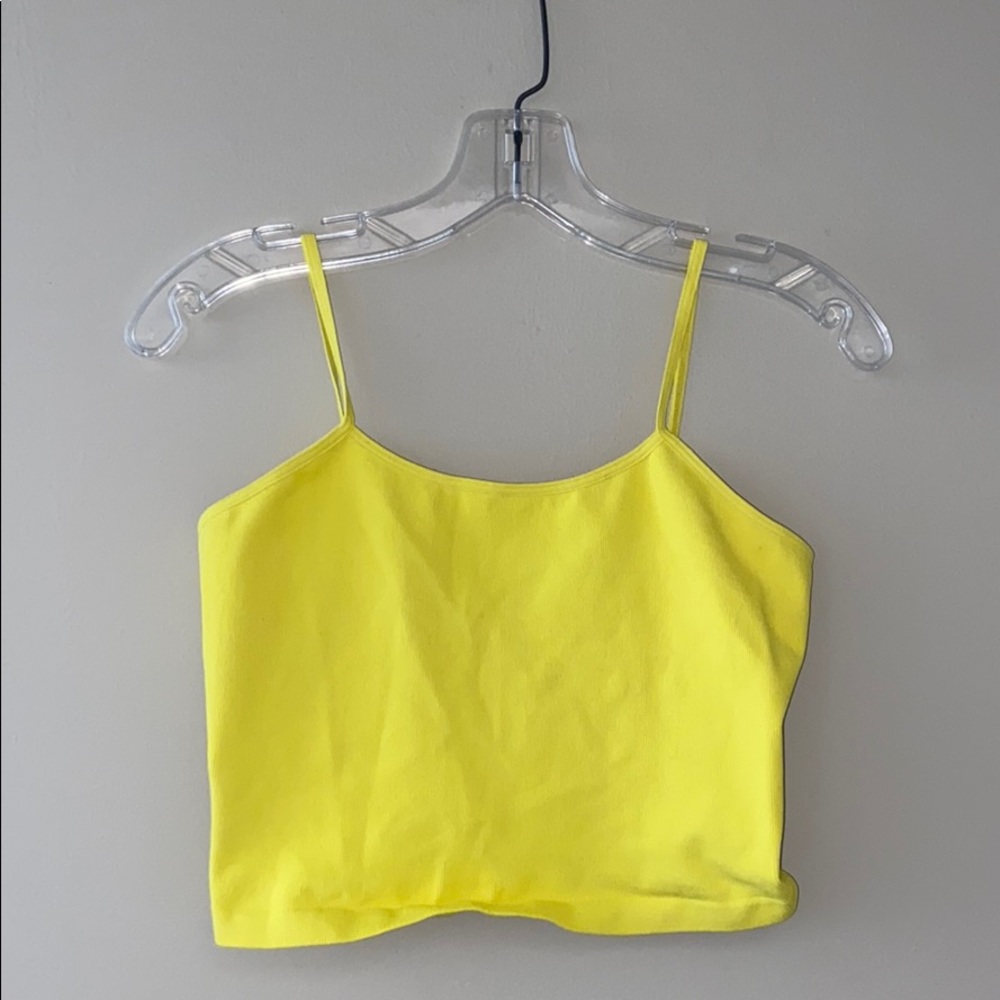 Free People neon yellow tank M/L
